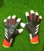 Professional Goalkeeper Gloves FOR MATHES GERMAN LATEX GLOVES with extra straps - Image 5