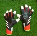 Professional Goalkeeper Gloves FOR MATHES GERMAN LATEX GLOVES with extra straps