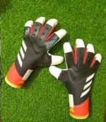 Professional Goalkeeper Gloves FOR MATHES GERMAN LATEX GLOVES with extra straps - Image 7