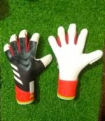 Professional Goalkeeper Gloves FOR MATHES GERMAN LATEX GLOVES with extra straps - Image 4