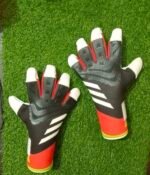 Professional Goalkeeper Gloves FOR MATHES GERMAN LATEX GLOVES with extra straps - Image 6